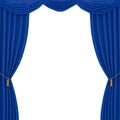 Blue curtains background