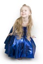 Blue curtsy Princess. Royalty Free Stock Photo