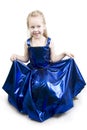 Blue curtsy Princess. Royalty Free Stock Photo