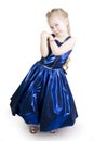 Blue curtsy Princess. Royalty Free Stock Photo