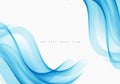 Blue curve abstract background vector illustration Blue wave flow background Royalty Free Stock Photo