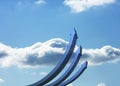 Blue curved arrows pointing up Royalty Free Stock Photo