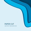 Paper cut vector abstract background Royalty Free Stock Photo