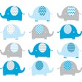 Blue Cute Elephant Collections