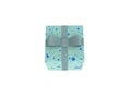 Blue Cyan Gift Box or Present Package from above Royalty Free Stock Photo