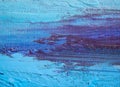 Blue Abstract Paint Texture on Canvas Background