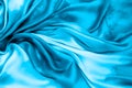 Blue Cyan Silk Background in the Form of Soft Satin Waves with the Watercolor Texture. AI Generated Royalty Free Stock Photo