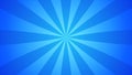 Blue and cyan water sunburst or starburst background slowly rotating background template