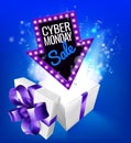 Cyber Monday Sale Gift Exploding Sign