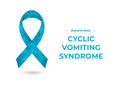 Blue Cyclic Vomiting Syndrome awareness ribbon web