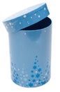 Blue cylindrical small box