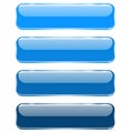 Blue 3d glass buttons Royalty Free Stock Photo