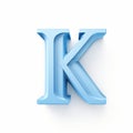 Blue 3d Letter K: Kris Knight, Martin Creed Inspired Illustration