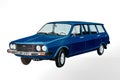 Blue Dacia 1310 Maxi break presentation drawing