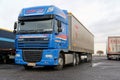 Blue Daf XF Super Long Haulage Truck