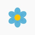 Blue daisy flower icon