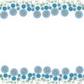 Blue daisy illustration