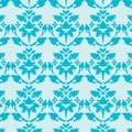 Blue damask wallpaper