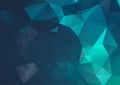 Blue Dark geometric rumpled triangular low poly origami style gradient illustration graphic background. Vector polygonal design Royalty Free Stock Photo
