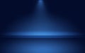 Blue dark light gradient abstract background blurred empty studio room backdrop wallpaper. use for showcase or product your. Royalty Free Stock Photo