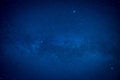 Blue dark night sky with many stars Royalty Free Stock Photo