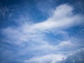 blue skies with a cirrus clouds on them Royalty Free Stock Photo