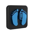 Blue Dead body with an identity tag attached in the feet in a morgue of a hospital icon isolated on transparent Royalty Free Stock Photo