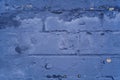 Blue Decayed Broken Brick Stone Wall Texture Background Royalty Free Stock Photo