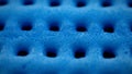 Close up of a blue tablecloth