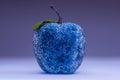 Blue decorative apple christmas ball, close-up. Macro Royalty Free Stock Photo