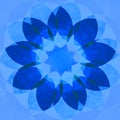 Blue Decorative Flower