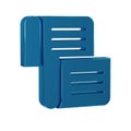 Blue Decree, paper, parchment, scroll icon icon isolated on transparent background.