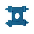 Blue Decree, paper, parchment, scroll icon icon isolated on transparent background. Chinese scroll.