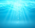 Blue deep water and sea abstract natural background. Vector illustration Royalty Free Stock Photo