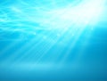 Blue deep water and sea abstract natural background. Vector illustration