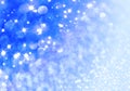 Blue defocused glitter background