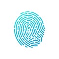 Fingerprint detailed modern vector icon