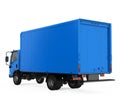 Blue Delivery Truck Isolated