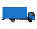 Blue Delivery Truck Isolated Royalty Free Stock Photo