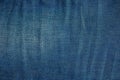 Blue denim background. Texture of classic frayed jeans Royalty Free Stock Photo