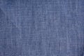 Blue denim. Cotton fabric, jeans. Creative vintage background Royalty Free Stock Photo