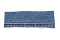 Blue denim cotton jeans patch Royalty Free Stock Photo