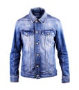 Blue denim jacket, isolate on a white background