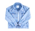 Blue denim jacket isolated Royalty Free Stock Photo