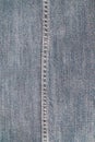 Blue denim jeans fabric texture, stitch empty blank design element Royalty Free Stock Photo