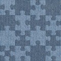 Blue denim jeans - puzzle pattern - seamless pattern Royalty Free Stock Photo