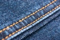 Blue Denim Jeans Texture With Seams Royalty Free Stock Photo