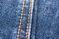 Blue Denim Jeans Texture With Seams Royalty Free Stock Photo