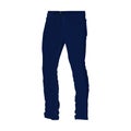 Blue Denim Long Pants Fashion Style Item Illustration Royalty Free Stock Photo