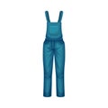 Blue Denim Overall or Dungaree as Uniform and Workwear Clothes Vector Illustration Royalty Free Stock Photo